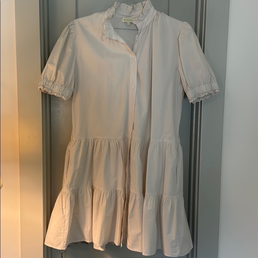 Cream Casual Dress